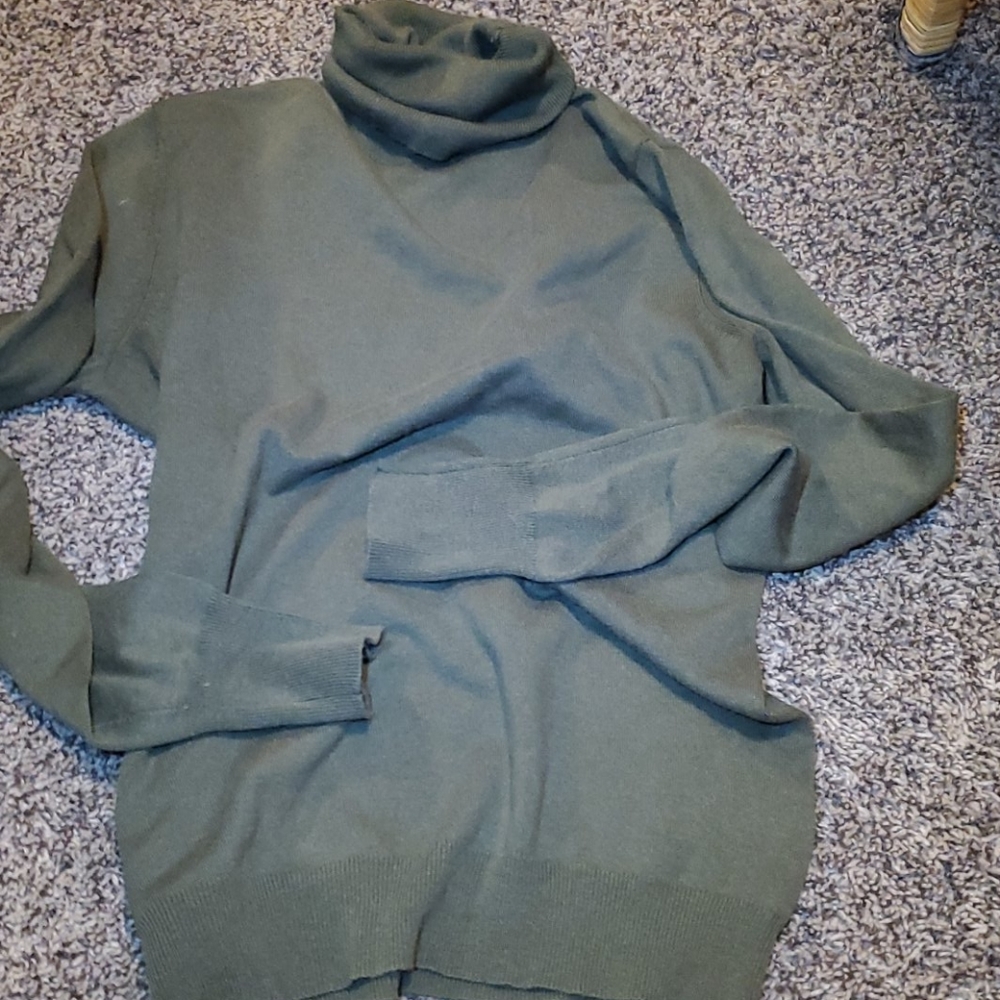 Green turtle neck